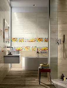 Effect unicolor, Color beige, Background tile, Ceramics, 20x60 cm, Finish glossy